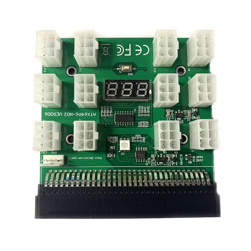 HP server power conversion board 64 -pin 6PIN graphics card power board 12 6P line interfaces all together