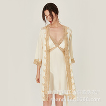 【设计新款】珊目尔真丝睡衣套装女100%桑蚕丝睡袍家居服两件套