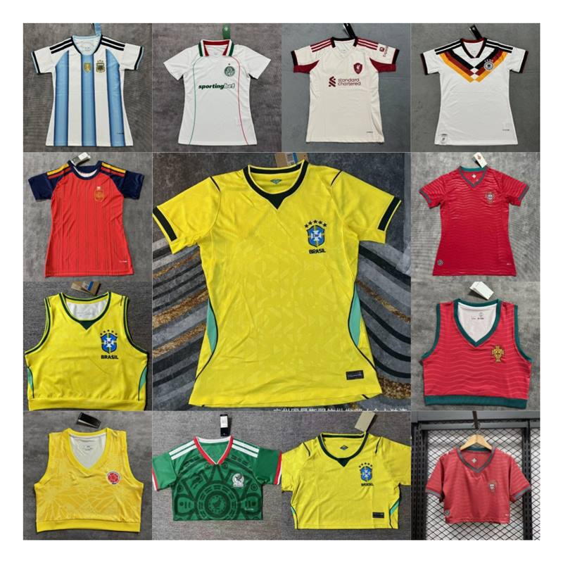 262-7 World Cup Women's Brazil Argentina Real Madrid Spain Italy Germany Vest Jersey Football Uniform 262-7 World Cup Women's Brazil Argentina Real Madrid Spain Italy Germany Vest Jersey Football Uniform