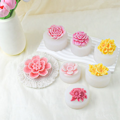 花の香りのキャンドルシリコンモールド DIY バラの花の装飾アロマセラピー手作り石鹸石膏装飾品モールド