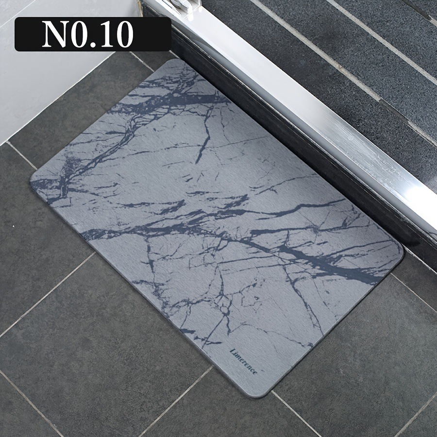 Modern Minimalist High-End Bathroom Anti-Stain Non-Slip Floor Mat, Water-Absorbent Easy-Care Foot Mat for Shower Room, Wear-Resistant Entrance Door Mat