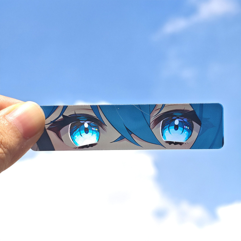 初音未来亚克力发光眼睛条钥匙扣 卡通动漫周边透卡定制礼品挂件|undefined