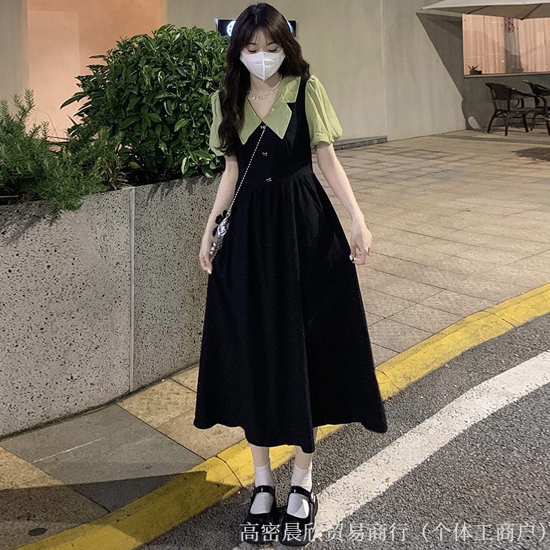 假其他裙连衣裙少女生夏装新款初中高中学生甜美日系长裙子