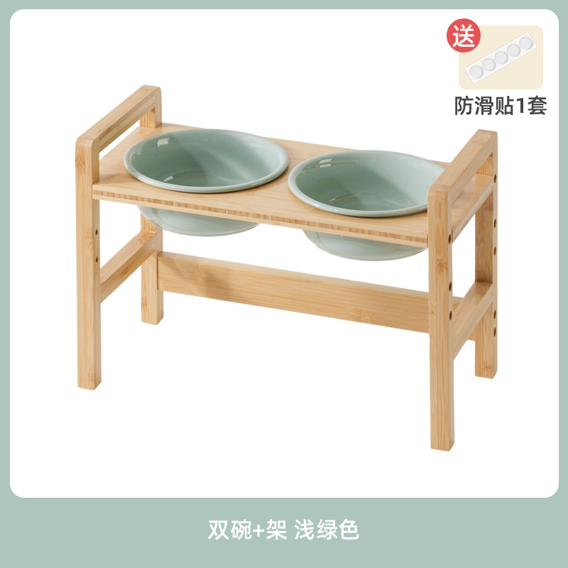 Tazón para perros de cerámica transfronteriza de gran capacidad Tazón para comida para perros Tazón para comida para perros Tazón para agua para perros Plato para perros Tazón doble para gatos Protección de la columna cervical