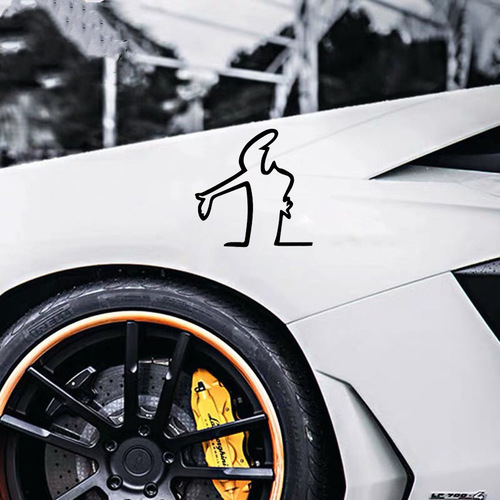 Foreign trade car stickers—cartoon little figures performing cool and creative gestures, perfect for decorating car windows, bodies, electric vehicles, and motorcycles.