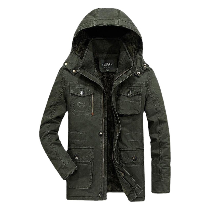 Cross-border exclusivo más el tamaño de los hombres de la capa de longitud media más tamaño nueva chaqueta acolchada de algodón de invierno 8XL chaqueta acolchada de algodón 1792