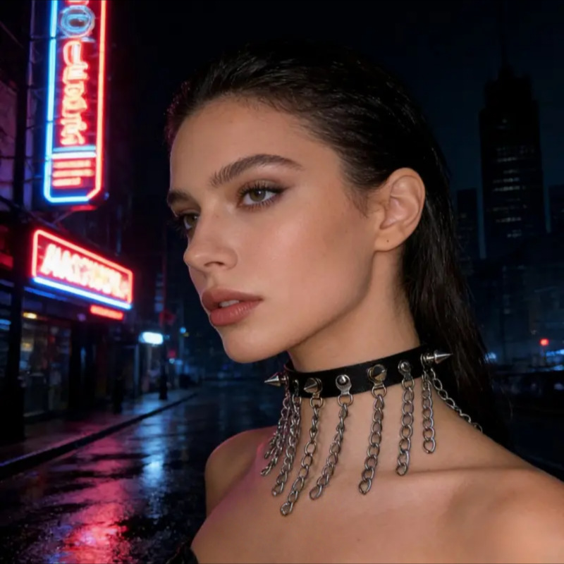 Qadın boyunbağı, çoxqatlı zəncir və qotazlı choker