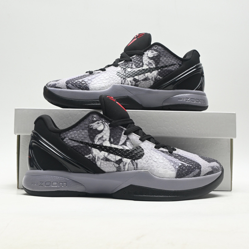 Kobe 6 practical basketball shoes, Kobe 6 Year of the Horse co-branded retro snake scale pattern men's sneakers, replica sports shoes Kobe 6 practical basketball shoes, Kobe 6 Year of the Horse co-branded retro snake scale pattern men's sneakers, replica sports shoes