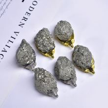 天然水晶矿石黄铜矿迷你刺猬摆件水晶原石diy动物家居装饰礼物