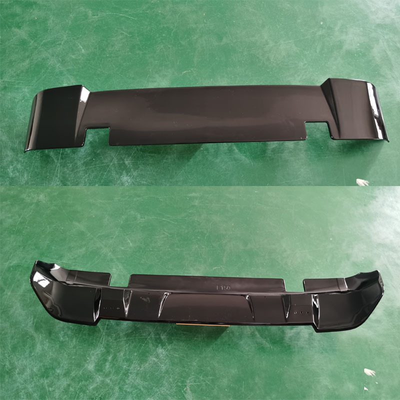 Suitable for 21-24 Ford Raptor F150 tail sports carbon fiber pattern roof wing ABS paste decoration fixed wind wing