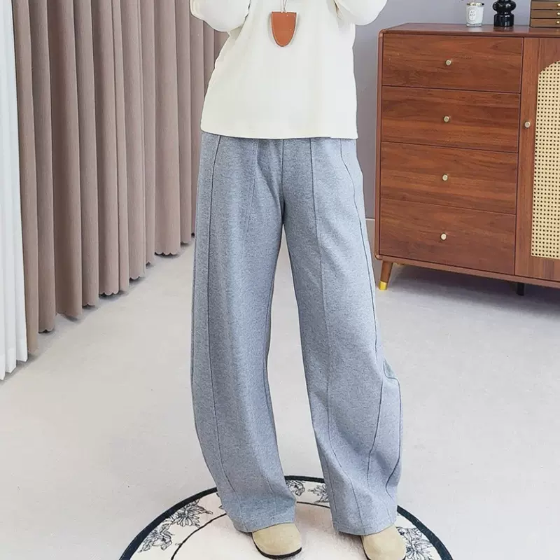 双天2025新款大码女装秋装200斤胖mm百搭高腰休闲裤弯刀裤9060