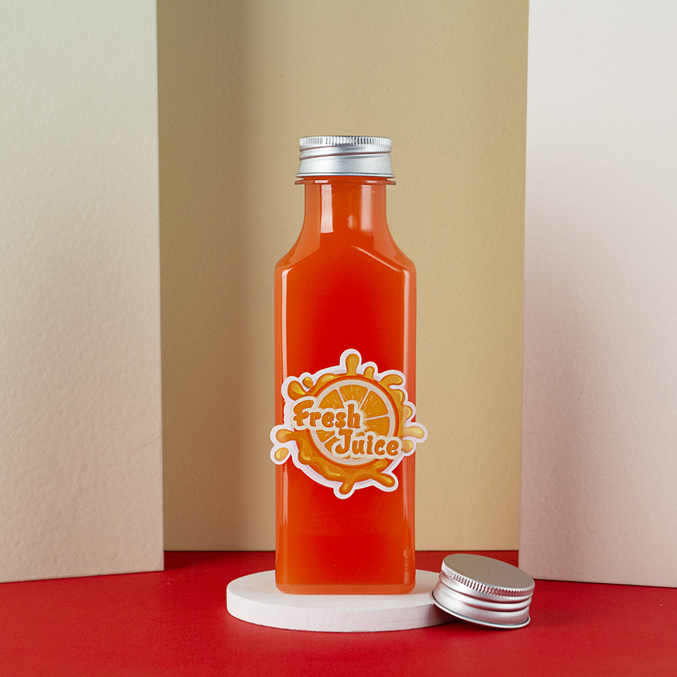 Disposable PET square drink bottle food -grade takeaway milk tea…