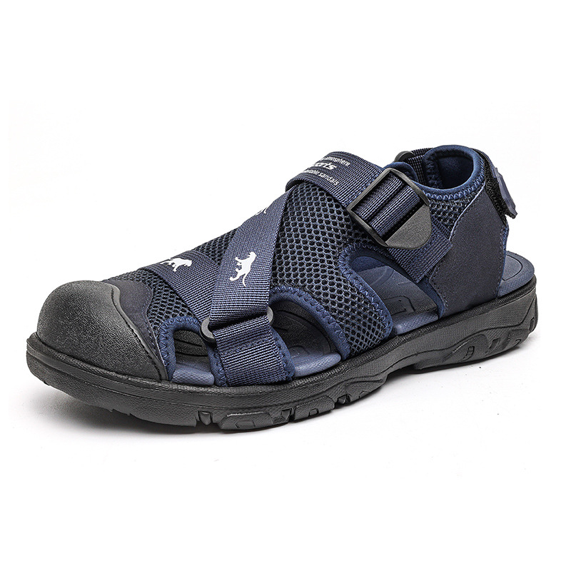 Sandálias de cuero para hombres, zapatos de hombre transfronterizos, 2023 nuevos zapatos de verano de moda, zapatos de playa casuales para hombres
