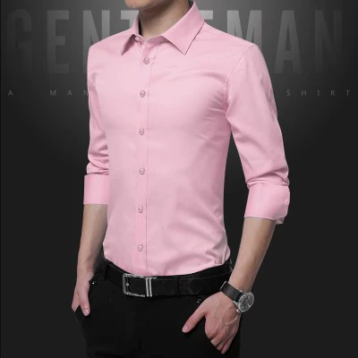 Рубашка, мужской костюм-жакет классический для работы, Slim fit, осень