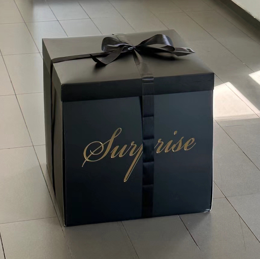 서프라이즈 박스-블랙; 25*25*35CM