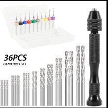 文玩工具包手捻钻0.3-3.4mm金刚菩提木工钻眼手动打孔工具迷你钻