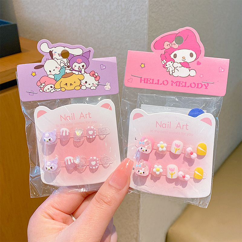 Girl's Nail Sticker Kulomi Merlot Gui Dog Self-adhesive Nail Art Patch Nail Art Waterproof Children's Wear Nail Art Patch