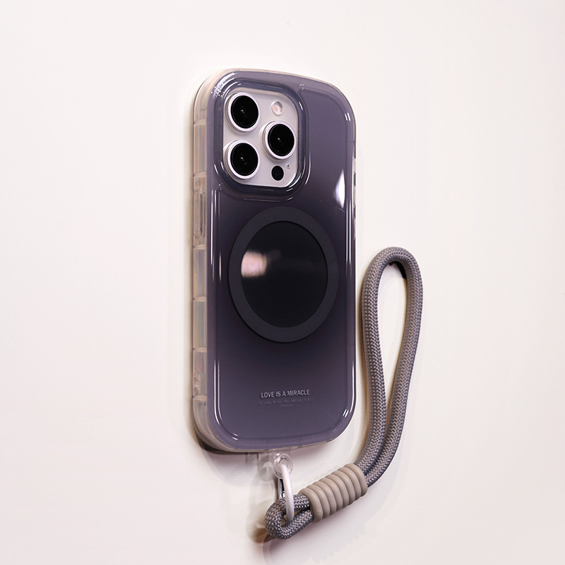 晕染渐变椭圆适用苹果16romax手机壳新款16pro紫色iphone15硅胶14带挂绳max防摔13磁吸12爆款16系列ip保护套|undefined