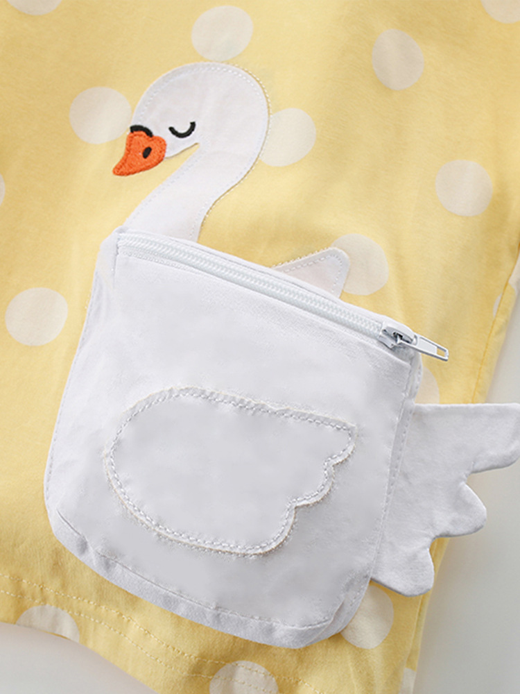 Traje de dos piezas para niñas malwee transfronterizas verano nuevo estilo europeo y americano camiseta de cuello redondo lindo cuello redondo para niños