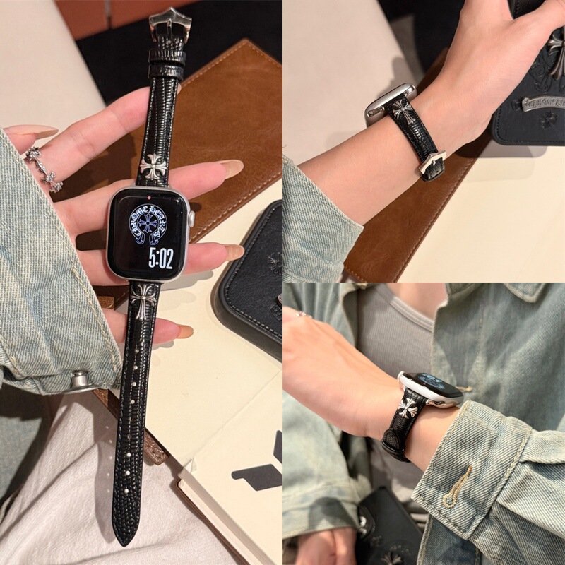 Lizard-patterned cross strap, suitable for Apple S11 watch, S10 watch band, iWatch 9, new Apple Watch 8, 7, 6, SE Lizard-patterned cross strap, suitable for Apple S11 watch, S10 watch band, iWatch 9, new Apple Watch 8, 7, 6, SE