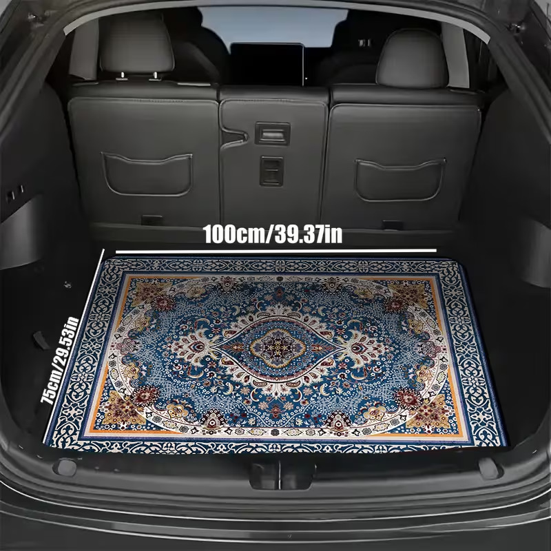 Cross-Border Temu Crystal Velvet Persian-Style Car Floor Mats, Universal for All Seasons, Dust-Proof, Wear-Resistant, Easy-Care Mats