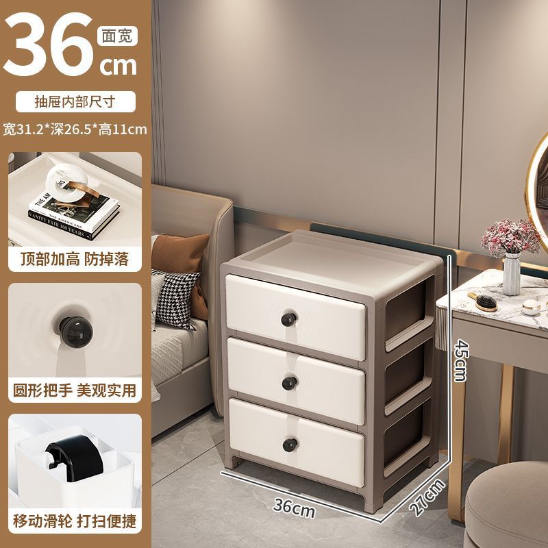 Nuevo gabinete de almacenamiento de cajón engrosado y alto, gabinete de almacenamiento de varias capas, mesita de noche de dormitorio en casa de alquiler