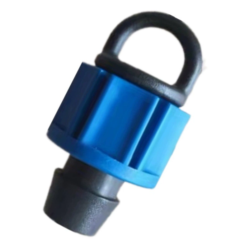 Труба для капельного орошения Хвостовая заглушка производители оптом водосберегающее оросительное оборудование Φ16PE Труба капельного орошения с трубным тяговым кольцом Стопорная гайка заглушка