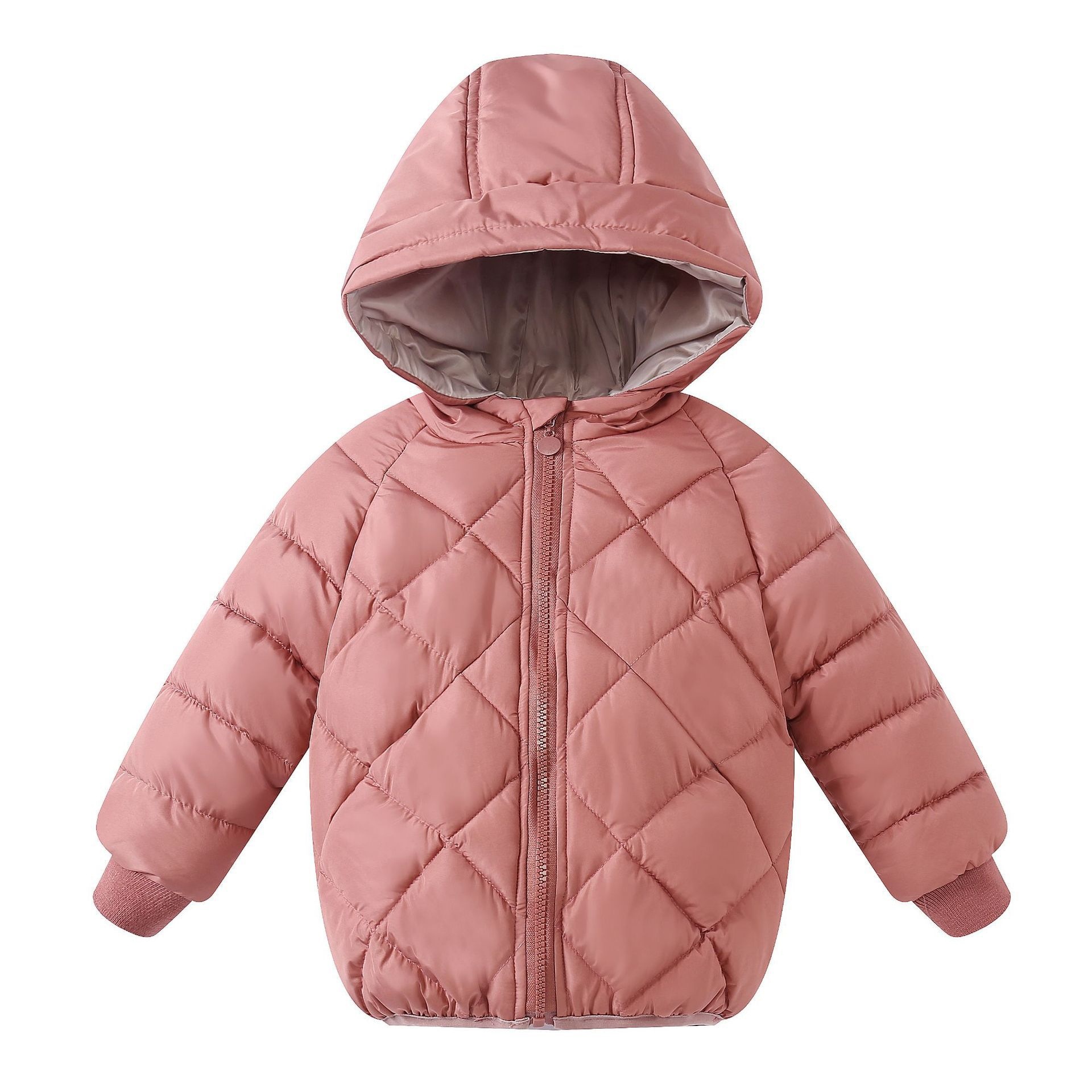 Abrigo acolchado de algodón para niños de otoño e invierno para niños y niñas Abrigo con capucha engrosada forrado de vellón estilo coreano Abrigo acolchado de algodón para niños corto