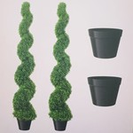 仿真米兰盆栽酒店异性落地外贸圣诞仿真螺旋树盆栽