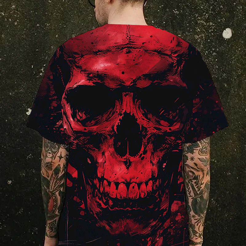 メンズ3Dデジタルゴールデン元記号パターンラウンドネックと半袖tシャツ、夏カジュアルファッションファッション|undefined