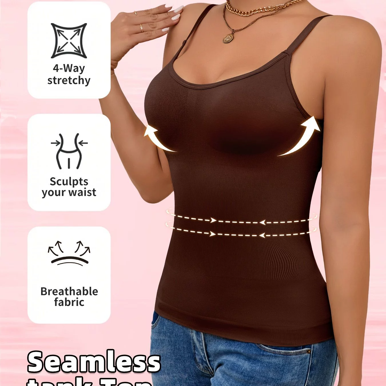 Women'S Comfortable Tank Top with a Slimming Design Tank Top