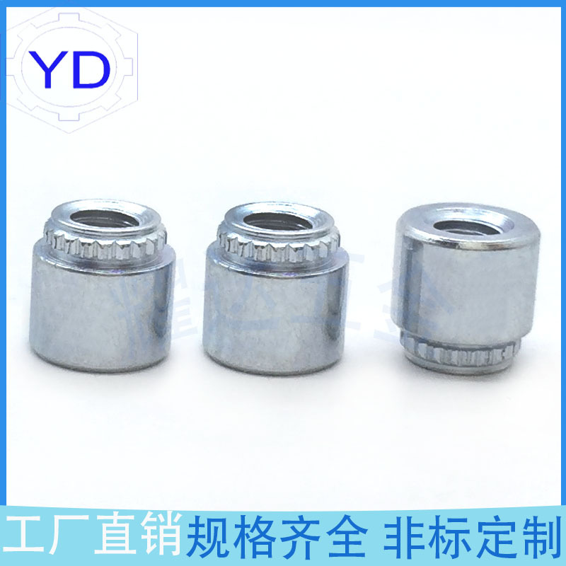 厂家供应汽车螺母M3-M8通用加长厚圆碳钢压花螺帽304不锈钢螺丝