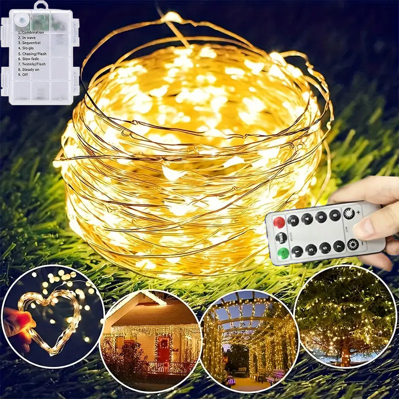 LED Sternenhimmel V Hängeleuchte mit magischer Bohne, dreifarbig dimmbar, RGB-Lichter, Niederspannungs-Lichtquelle, warmweiße Atmosphärenleuchte, Kupferdraht-Lampe