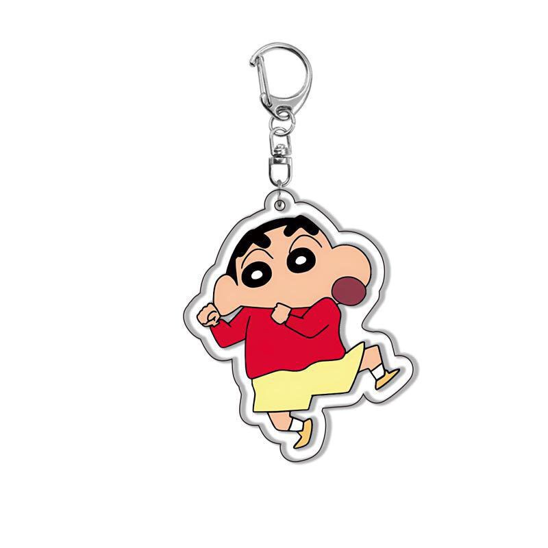 Crayon Shin-Chan Animación Periférico Nohara Shinsuke Xiaokui Xiaobai Nini Colgante de llavero de acrílico entre vientos