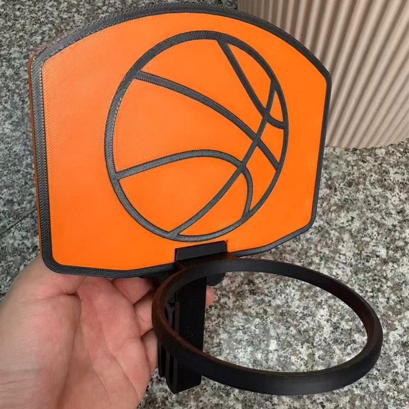 3d打印垃圾桶篮球框创意互动玩具趣味解压可移动挂式投篮筐球架子|undefined