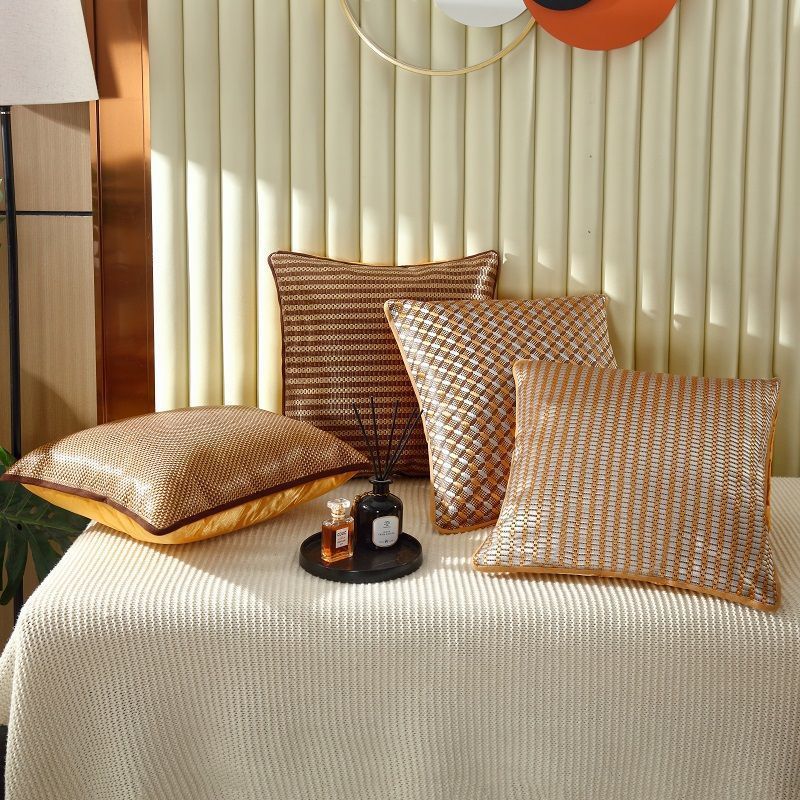 Summer Ice Vine Cooling Mat & Pillow Cover, Office Cushion & Backrest Pad Cover—Removable and Washable for Summer Sofas and Lounge Mats