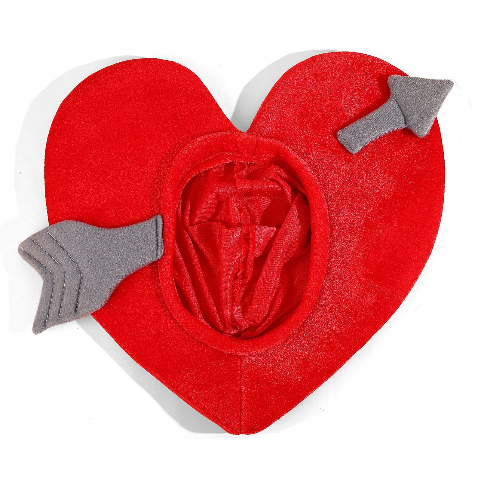 Espectáculo transfronterizo del día de San Valentín Accesorios fotográficos Cartoon Love Peach Funda de felpa Funny Cupid Arrow Sombrero cálido