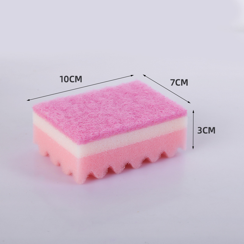 高密度波状スポンジ、カラフルな食器洗いスポンジ、家庭用クリーニングスポンジブロック、キッチン食器洗いたわし|undefined