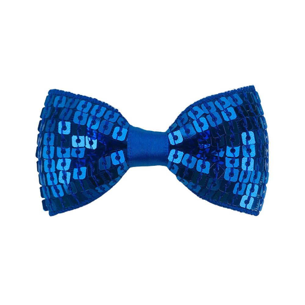 Comercio exterior tienda en línea suministro de doble cara flash bordado lentejuelas arco horquilla 19 colores en stock etapa accesorios para el cabello niños