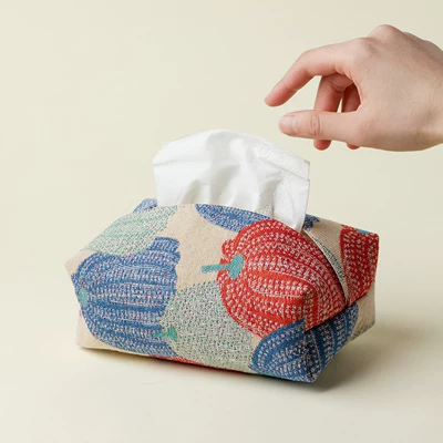 pattern tissue box, double-layer fabric | Car tissue box/set