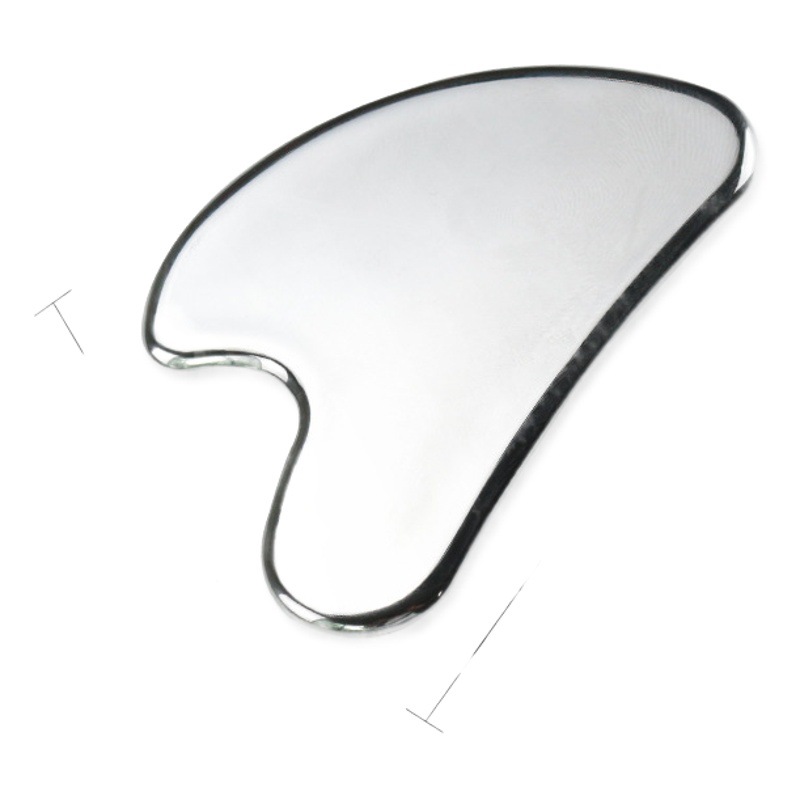 Rodillo de doble cabeza de acero inoxidable palo de belleza raspado traje de tablero de elevación y apriete facial raspador masajeador