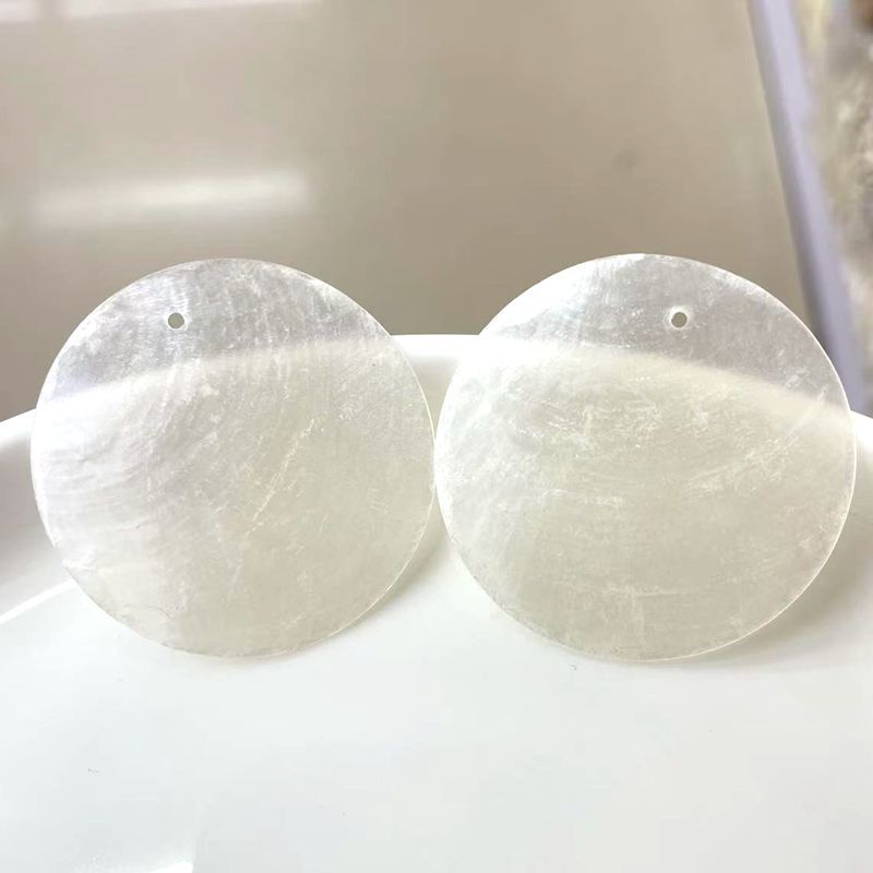 菲律宾镜贝15-60mm海贝圆片风铃灯饰门帘diy手工饰品配饰材料批发