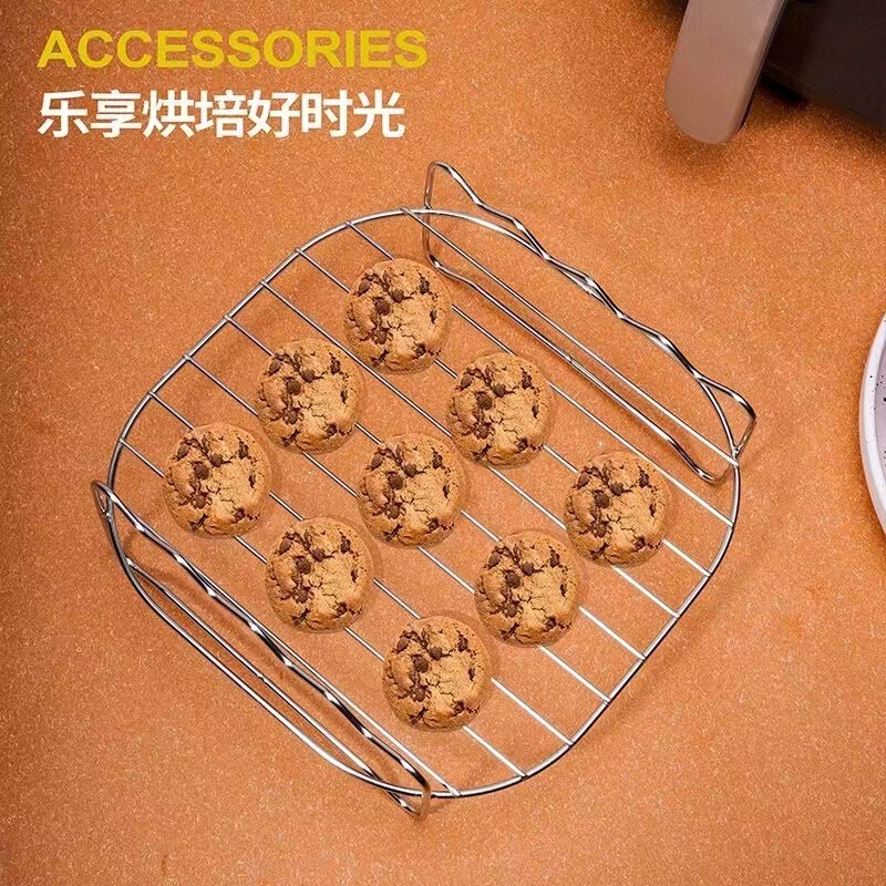 エアフライヤー用角型グリル ステンレス製 家庭用電気フライヤー 多機能グリル 二層式エアフライヤー用グリル|undefined