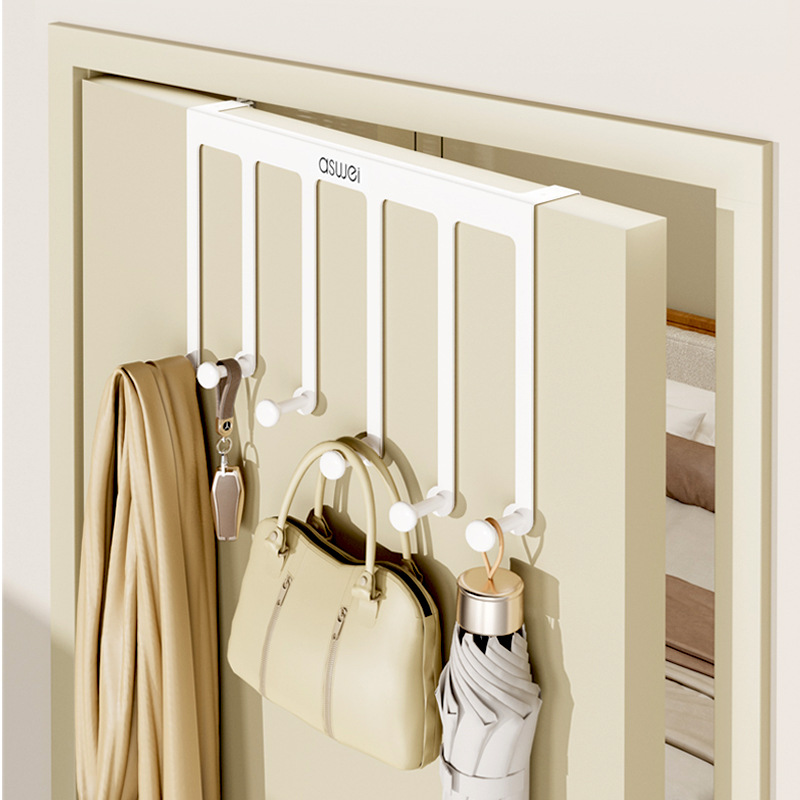 Gancho de la puerta trasera percha de ropa doméstica pared de pared gancho de ropa sin perforación puerta de entrada gancho de fila gancho de ropa gorra al por mayor