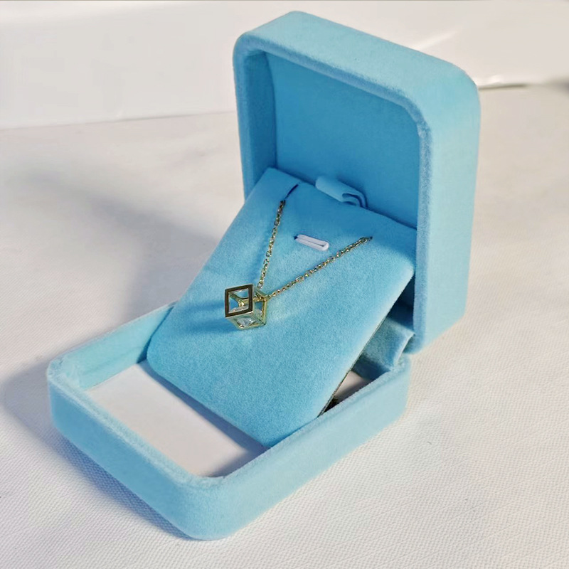 Caja de joyería de lana de textura de cabello redondeada caja de collares al por mayor caja de pendientes colgante brazalete caja de anillo caja de joyería caja de embalaje