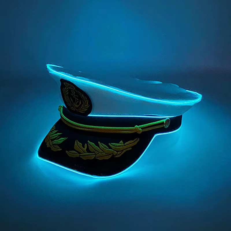 Sombrero de vaquero luminoso LED para Halloween y fiestas, inalámbrico, colores arcoíris y efecto holográfico, brillante y festivo