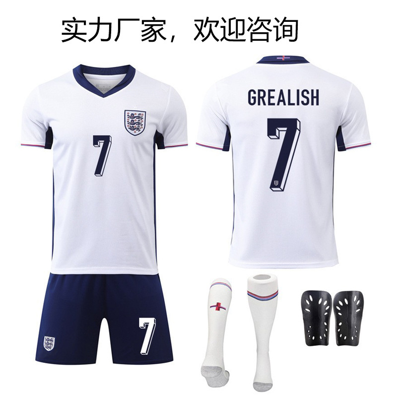 2024 Copa de Europa Juego de uniformes de fútbol de Inglaterra 11 Foden No. 10 Belingham No. 9 Camiseta de fútbol Kane