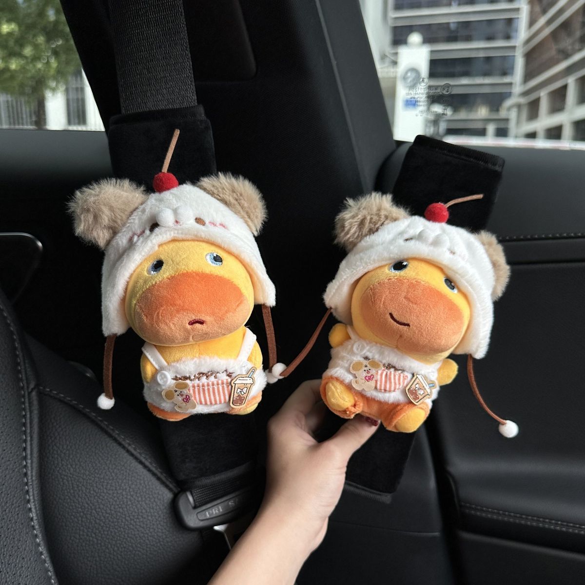 Capybara Lulu Car Seatbelt Shoulder Pad Car Seatbelt Cover Car Interior Decoration Anti-Neck Strain