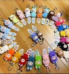 泡泡玛特拉布布新款4代mini版labubu搪胶脸毛绒玩偶挂件玩具盲盒