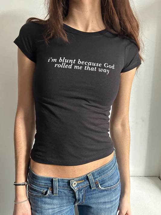 girlsroom アメリカの女性の夏の新しいレタープリントタイトなホットガールへそラウンドネックイン半袖 T シャツ|undefined
